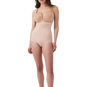 Spanx Women's Higher Power Panties Nude Size Medium High Waisted Shaper Brief
